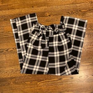 High Waisted Plaid Formal Pants